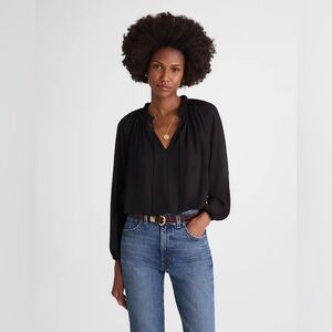 NWT! 🏷️ Madewell Long-Sleeve Tie-Neck Top